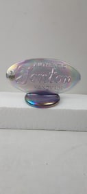 Fenton Art Glass Iridescent Carnival Logo Store Display Sign