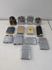 A Lot of Vintage Assorted Lighters, including Zippo (Pat. 2032695), Prince Gardner, Hadson, and