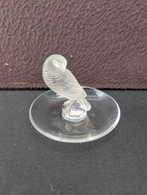 Lalique Crystal Turtle Dove Figurine