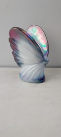 Fenton Iridescent Pink Butterfly Art Glass Figurine