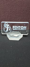 Fenton Art Glass Company Clear & Opalescent Logo Dealer Sign