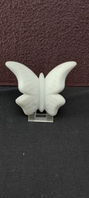 Vintage Fenton Opaque White Milk Glass Butterfly Figurine