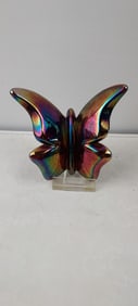 1970 Fenton Amethyst Carnival Glass Butterfly Figurine