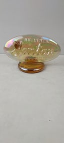 1994 Fenton NAGCA Iridescent Carnival Glass Dealer Logo Sign Paperweight
