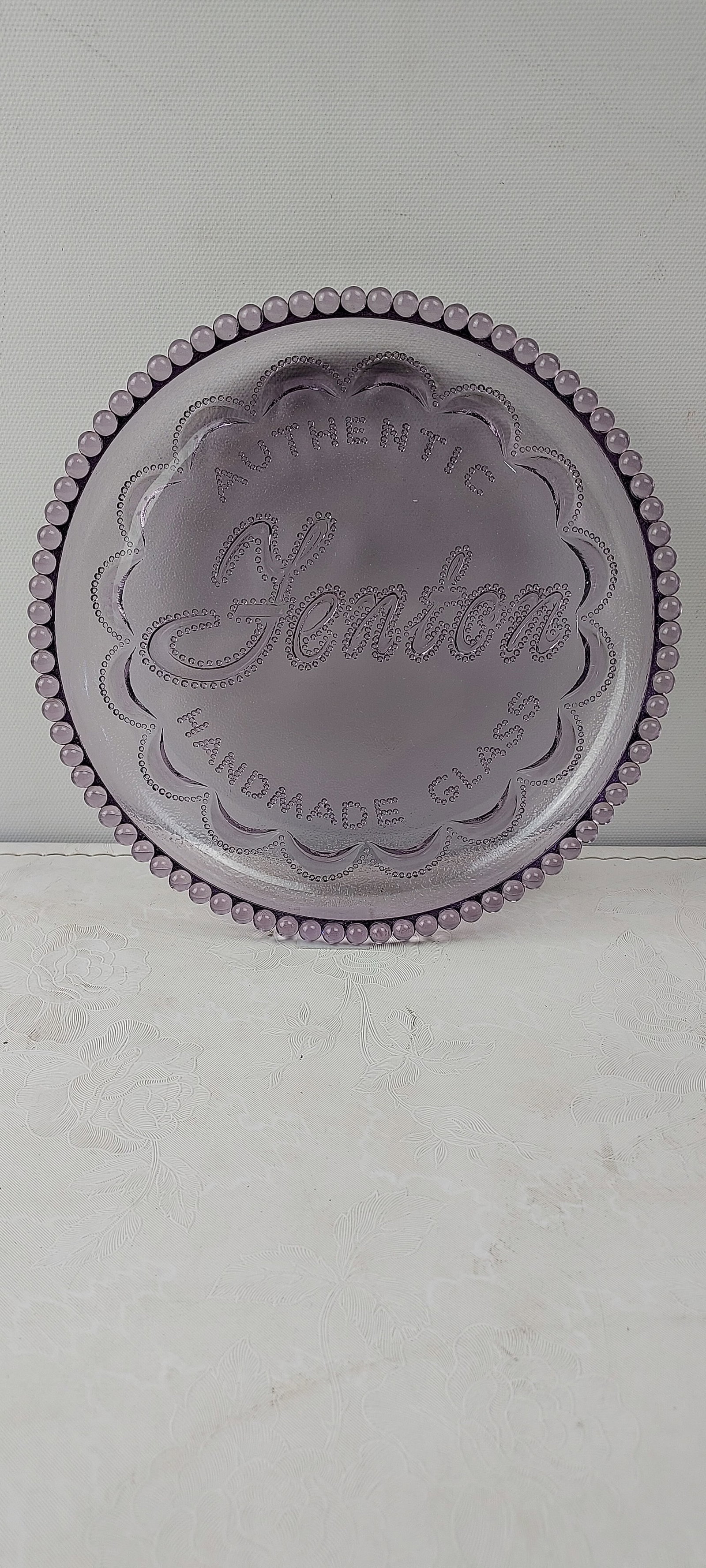 2000 Fenton 95th Anniversary Logo Violet Plate (1 of 2)