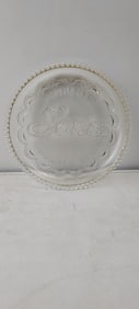 Fenton Clear Glass 'AUTHENTIC Fenton HANDMADE GLASS' Dealer Display Sign Plate