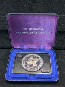 1973 American Revolution Bicentennial Commemorative Medal, 30.8 Grams .925 Silver