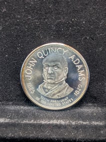 John Quincy Adams Commemorative Medal, 32.9 Grams .925 Silver
