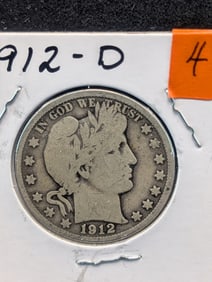 1912-D Barber Half Dollar