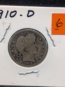 1910-D Barber Quarter