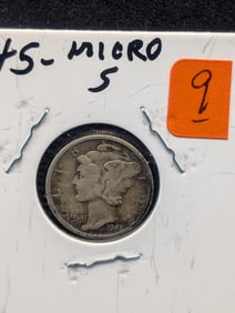 1945 Micro S Mercury Dime