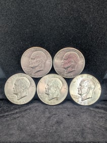 (5) Clad Eisenhower Dollars (4) 1971, 1974