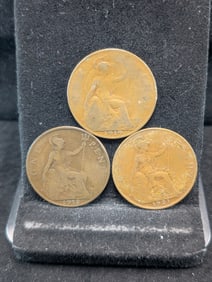 1913, 1919, 1921 British One pennies