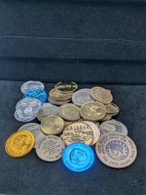 One Pound of Mixed Tokens, Medals, Etc.