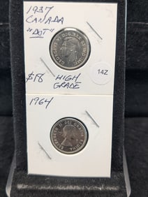 1937 "Dot" & 1964 Canadian Nickels