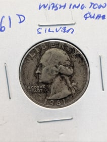 1961-D Silver Washington Quarter