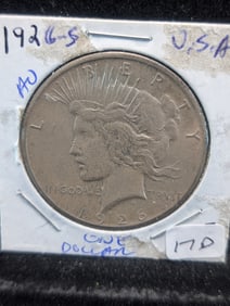 1926-S Silver Peace Dollar - Lower Mintage!