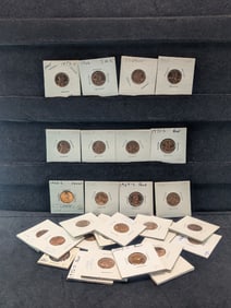 Twenty-Nine 1960-1982 Lincoln Memorial Cents. All High Grade. 8 Proofs.