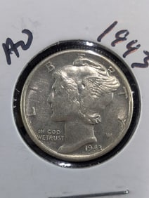 1943 Silver Mercury Dime