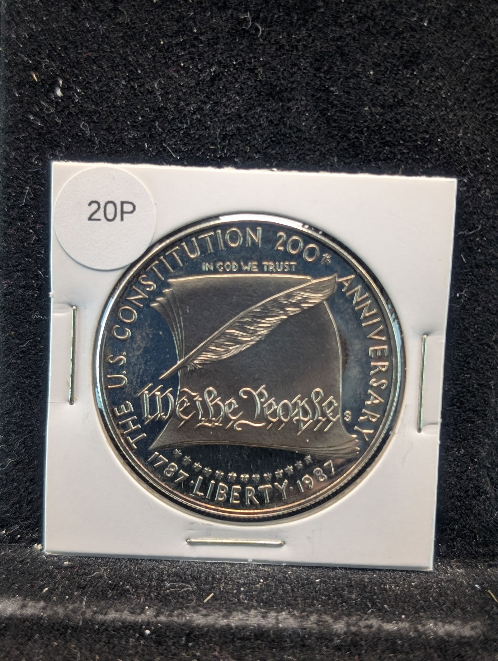 1987-S Constitution 200th Anniversary Proof Commemorative Silver Dollar (1 of 2)