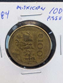 1984 One Hundred Peso Mexico Coin
