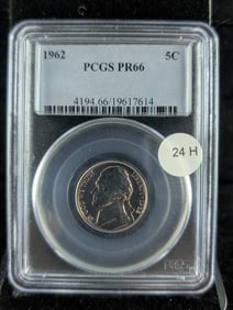 1962 Jefferson Nickel. PCGS PR66.