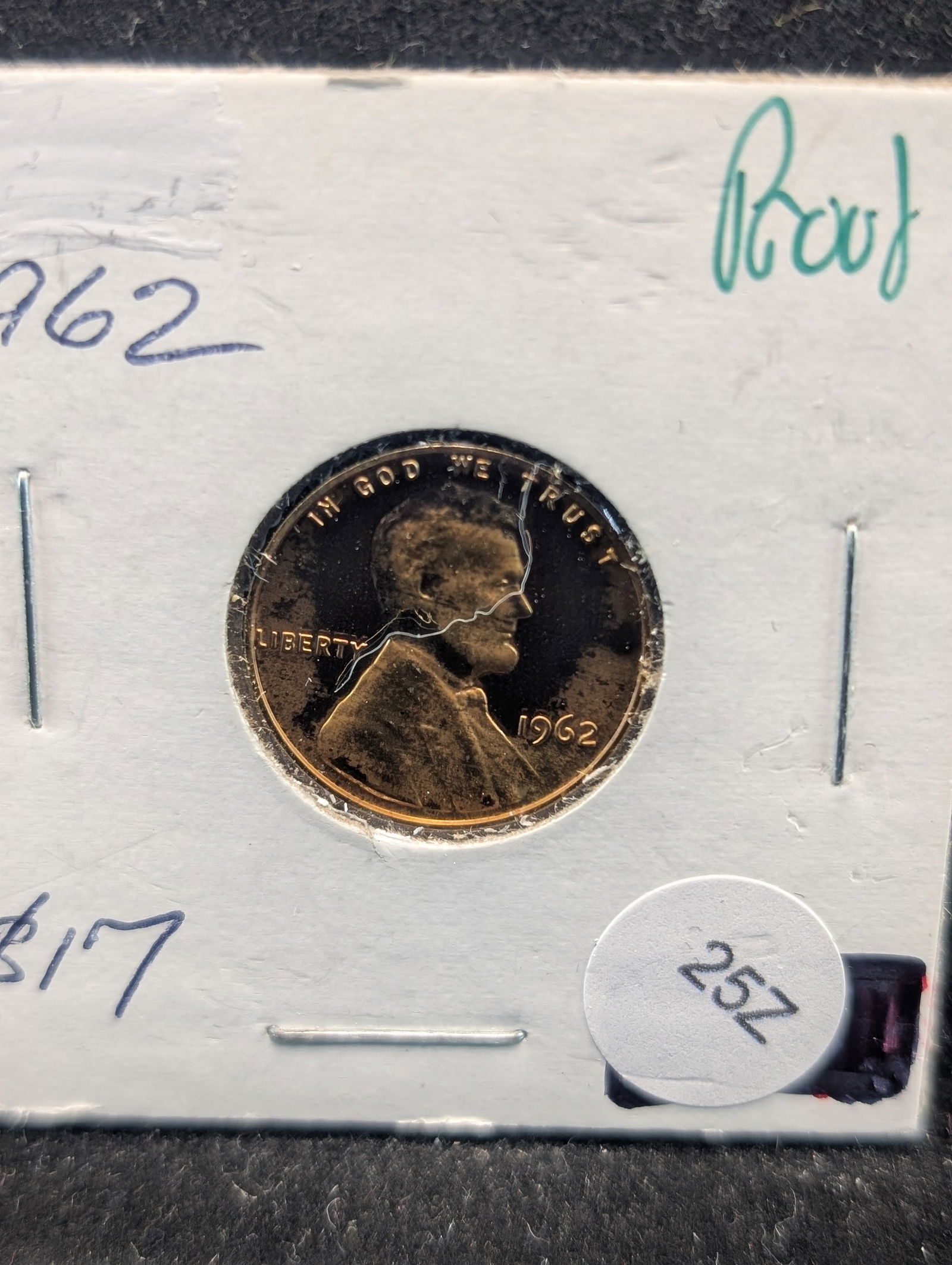 1962 "Proof" Lincoln cent (1 of 2)