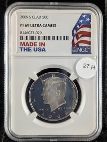 2009-S Clad Kennedy Half Dollar. NGC PF 69 ULTRA CAMEO.