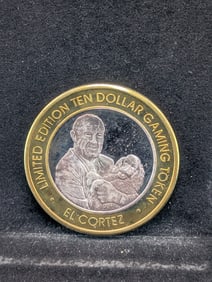 El Cortez Gaming Token w/ .999 Fine Silver Center