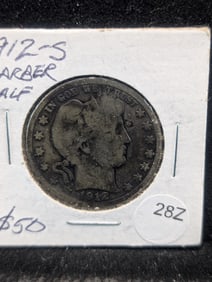 1912-S Barber Half Dollar