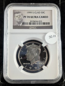 1999-S Clad Kennedy Half Dollar. NGC PF 70 ULTRA CAMEO.