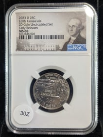 2023-D MS68 "Edith Kanaka'ole" Women's Qtr., (Graded by NGC)