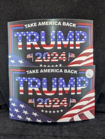 Two Trump Stickers, Perfect For Bumpers-Fridges-Lockers, etc., 5X3, New