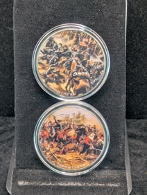 Two Modern Civil War Tokens, BU, New, Great Gift!