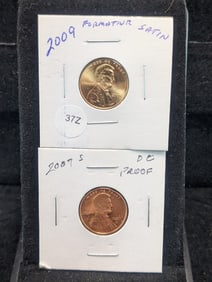 2009-P Lincoln cent & 2007-S Proof Lincoln cent