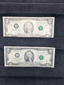 (2) 2003 $2 Bank Notes