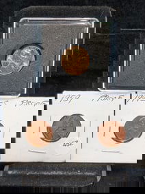 1959 "Proof", 1972-D, 1993-S Proof" Lincoln Cents