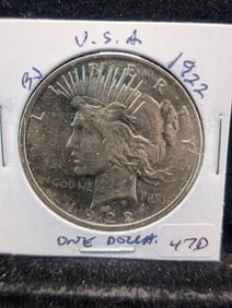 1922 Silver Peace Dollar