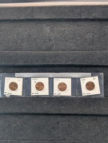 (4) UNC Lincoln Memorial Cents 1992-D, 1994-D, 1995-P, 1995-D