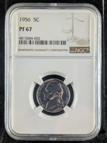 1956-P Jefferson Nickel NGC PF67