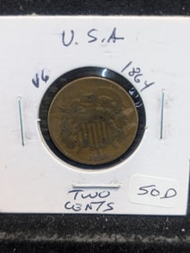 1864 Two Cent Piece - Civil War Era!