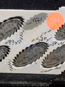 1938-S, 38-D, 39-S Mercury Dimes