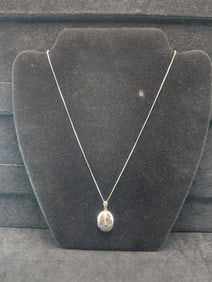 Toned Sterling Silver Necklace w/ Sterling Locket