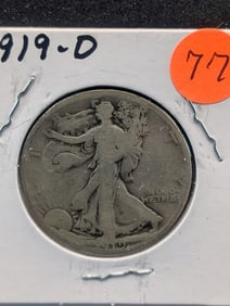 1919-D Walking Liberty Half Dollar