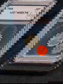 1944 Mercury Dime - MS 66 - Full Bands -Grey Sheet $140.00