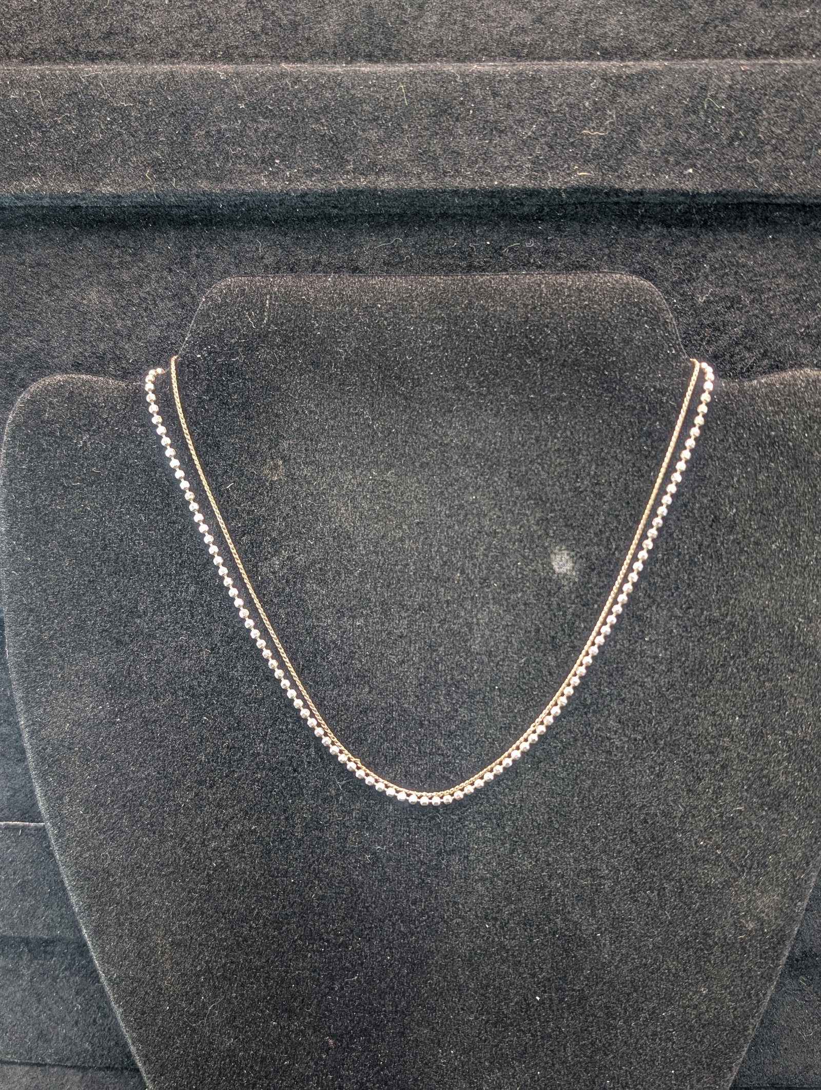2- Sterling Silver Necklaces: 2- Sterling Silver Necklaces