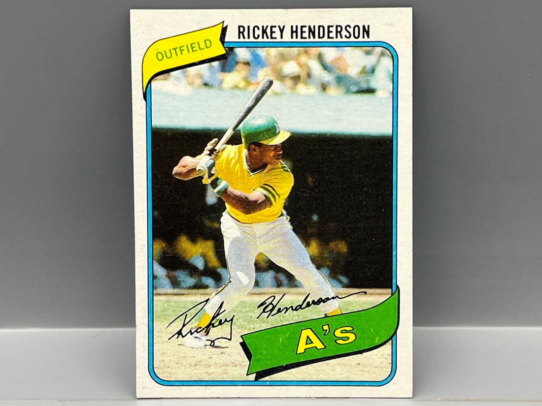 1980 Topps #482 Rickey Henderson RC (HOF) - Athletics - Sharp! (1 of 2)