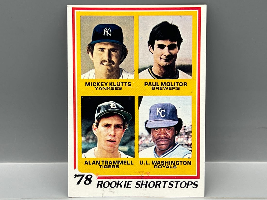 1978 Topps #707 Rookie Shortstops -  Paul Molitor, Alan Trammell RC (HOF) (1 of 2)