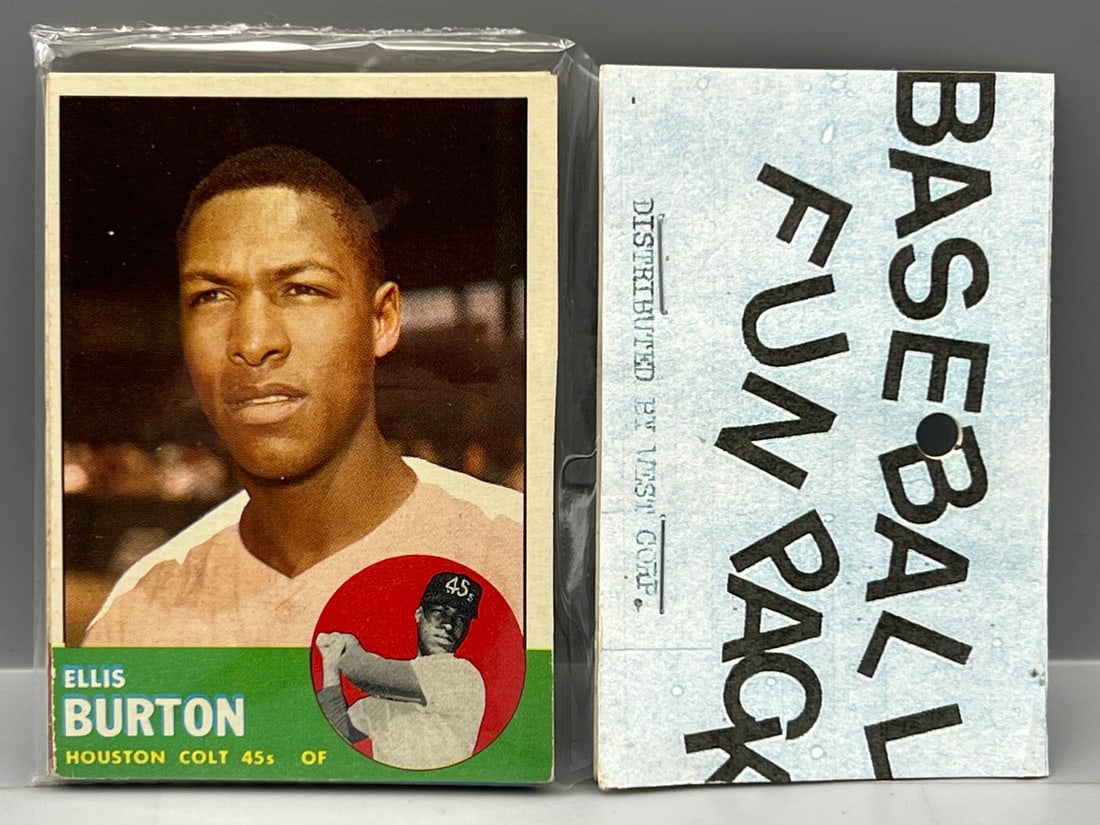 West Corp. Baseball Cello Fun Pack Repack 1963 Topps Unopened Pack (1 of 2)