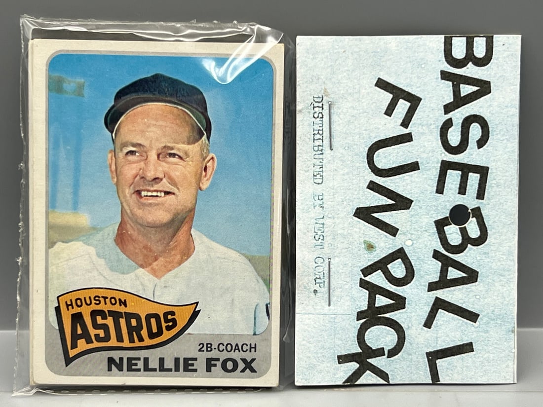 West Corp. Baseball Cello Fun Pack Repack 1965 Topps Unopened Pack W/ Nellie Fox On Front (1 of 2)